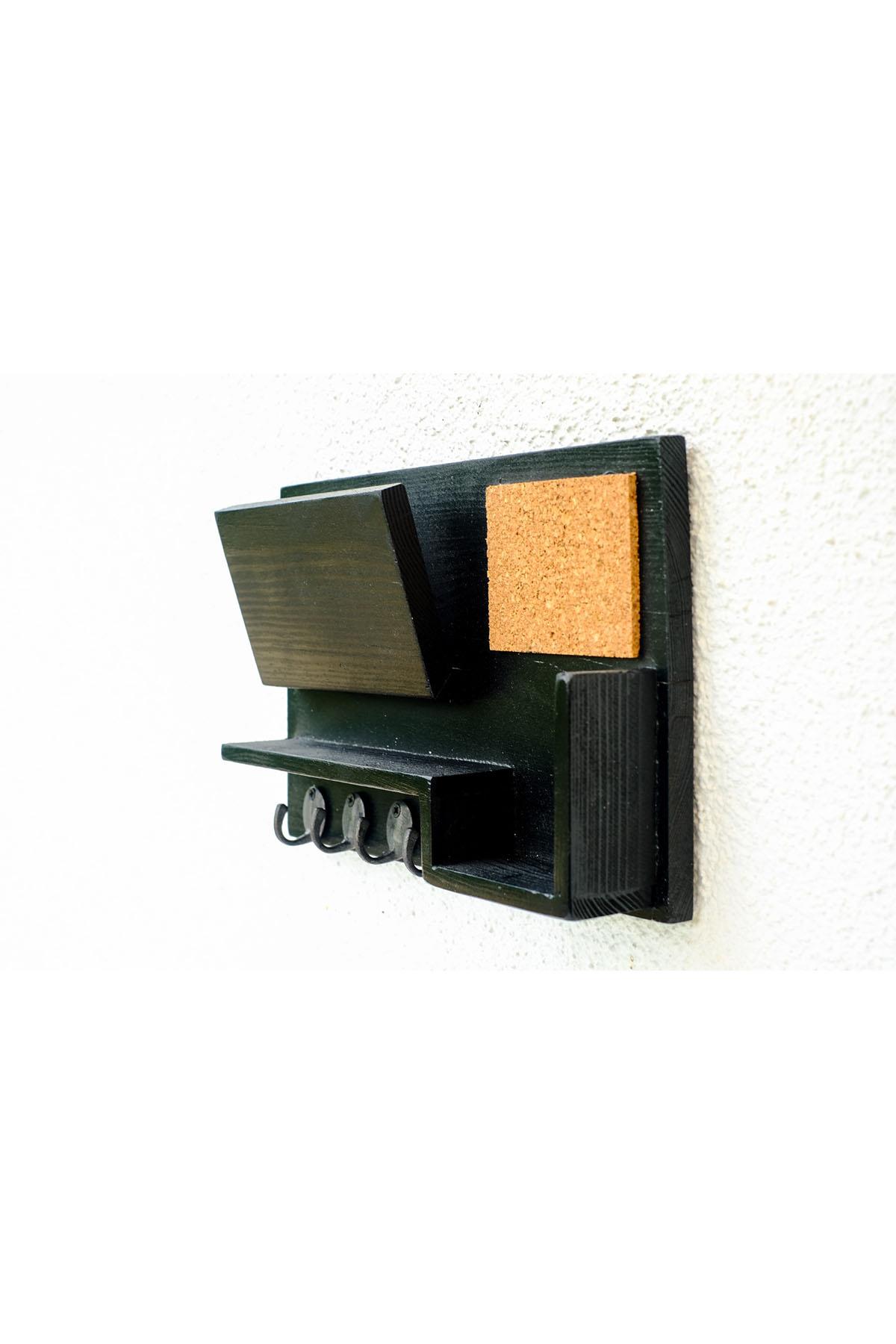 Jasmin Black Handmade Cork Board Keychain