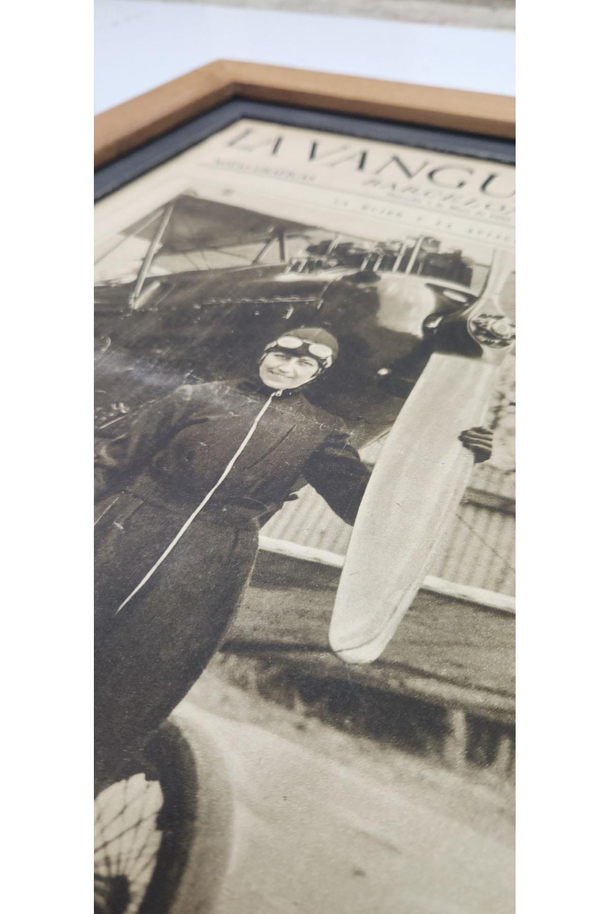 Orijinal Antika İspanyol Meşe Çerçeveli Dergi Kapağı: “La Vanguardia – Barselona” 15 Mayıs 1930 – Pitoresk Katalonya