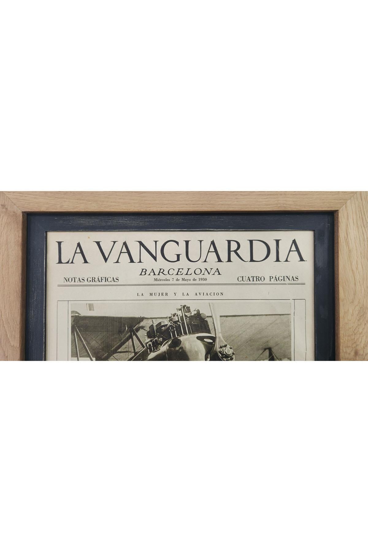 Orijinal Antika İspanyol Meşe Çerçeveli Dergi Kapağı: “La Vanguardia – Barselona” 15 Mayıs 1930 – Pitoresk Katalonya