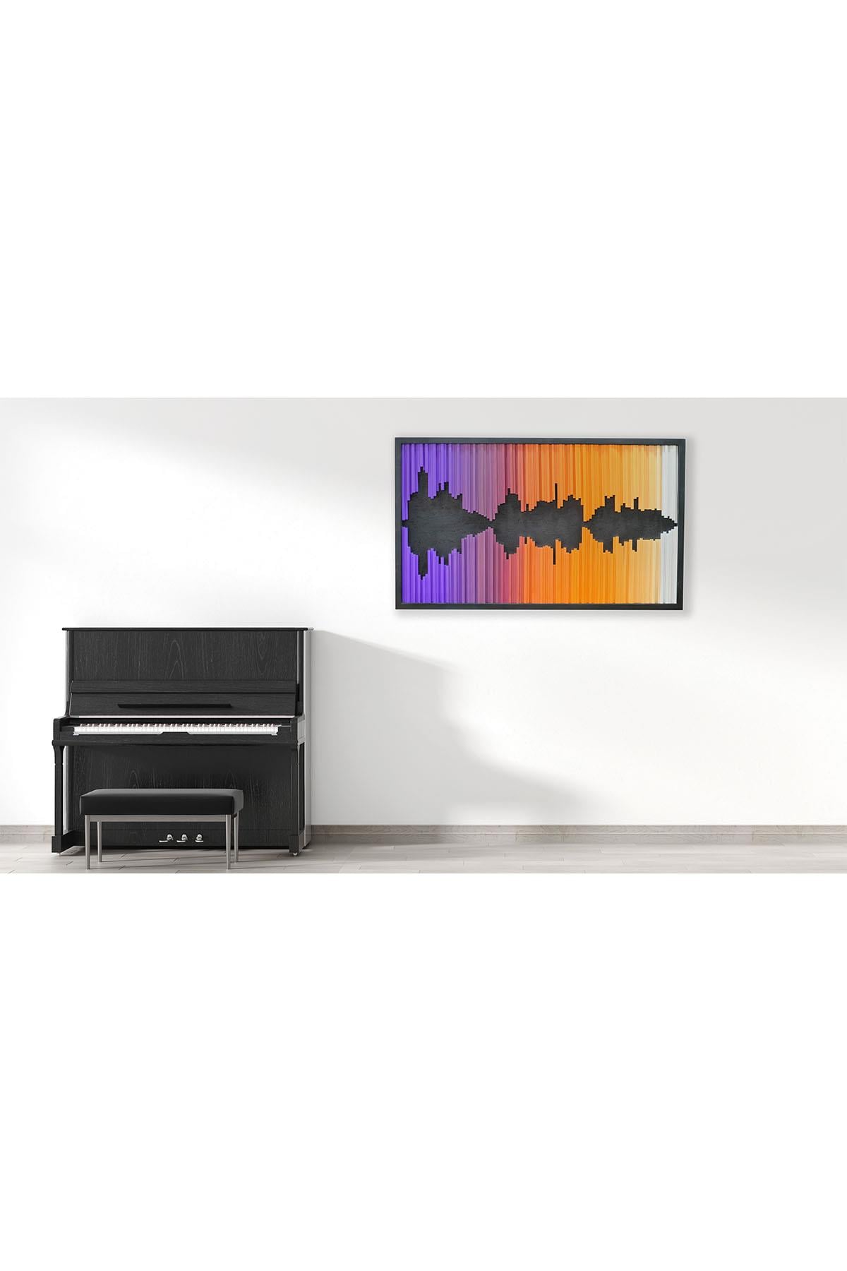 Özel Tasarım SoundWave İsme veya yazıya Özel El yapımı Ahşap Tablo