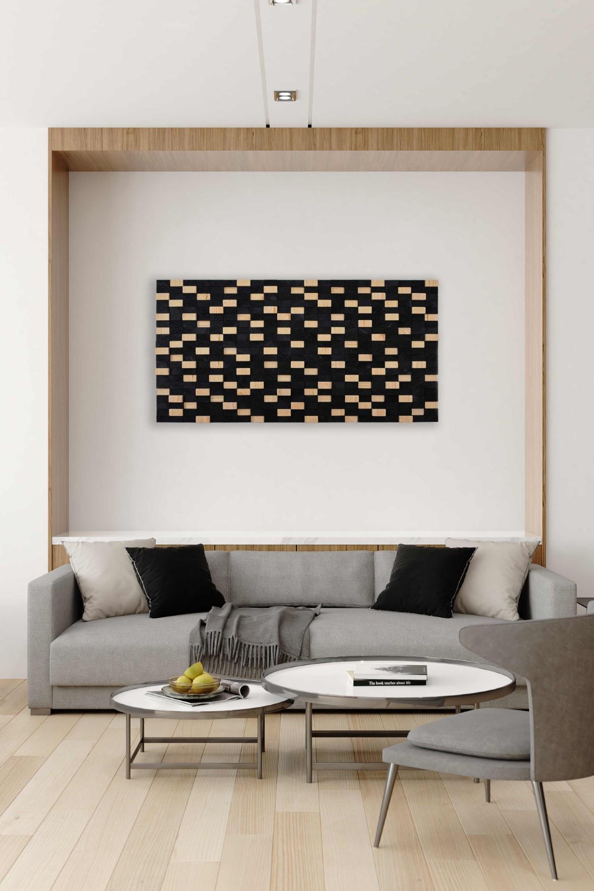 Pila Handmade Mosaic Wood Wall Art