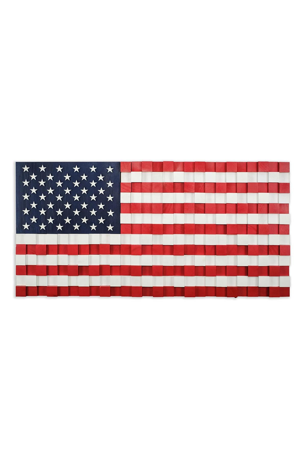 US Flag Handmade Mosaic Wood Wall Art