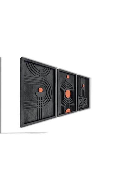 GeoCoral Geometrik Ahşap Duvar Tablosu