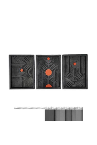 GeoCoral Geometrik Ahşap Duvar Tablosu