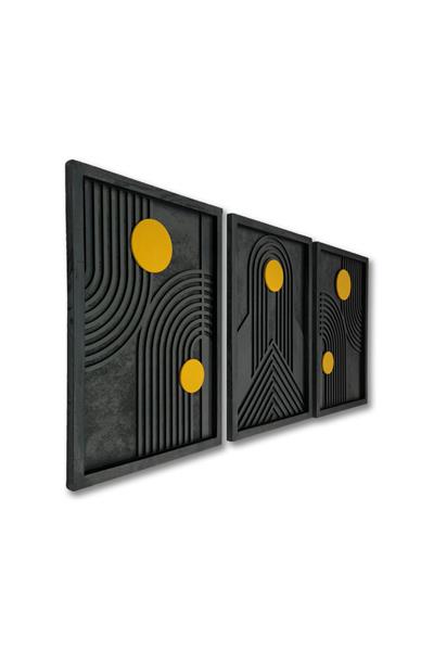 GeoSun Geometrik Ahşap Duvar Tablosu