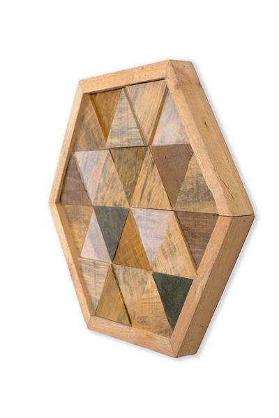 heXagon Rustic Handmade Hexagon Wooden Wall Painting