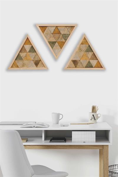 triAngle Rustic Handmade Triangle Wooden Wall Painting