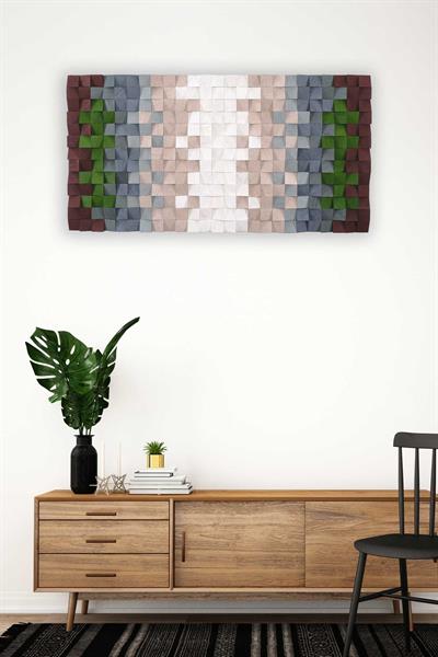 Uranüs Handmade Mosaic Wood Wall Art
