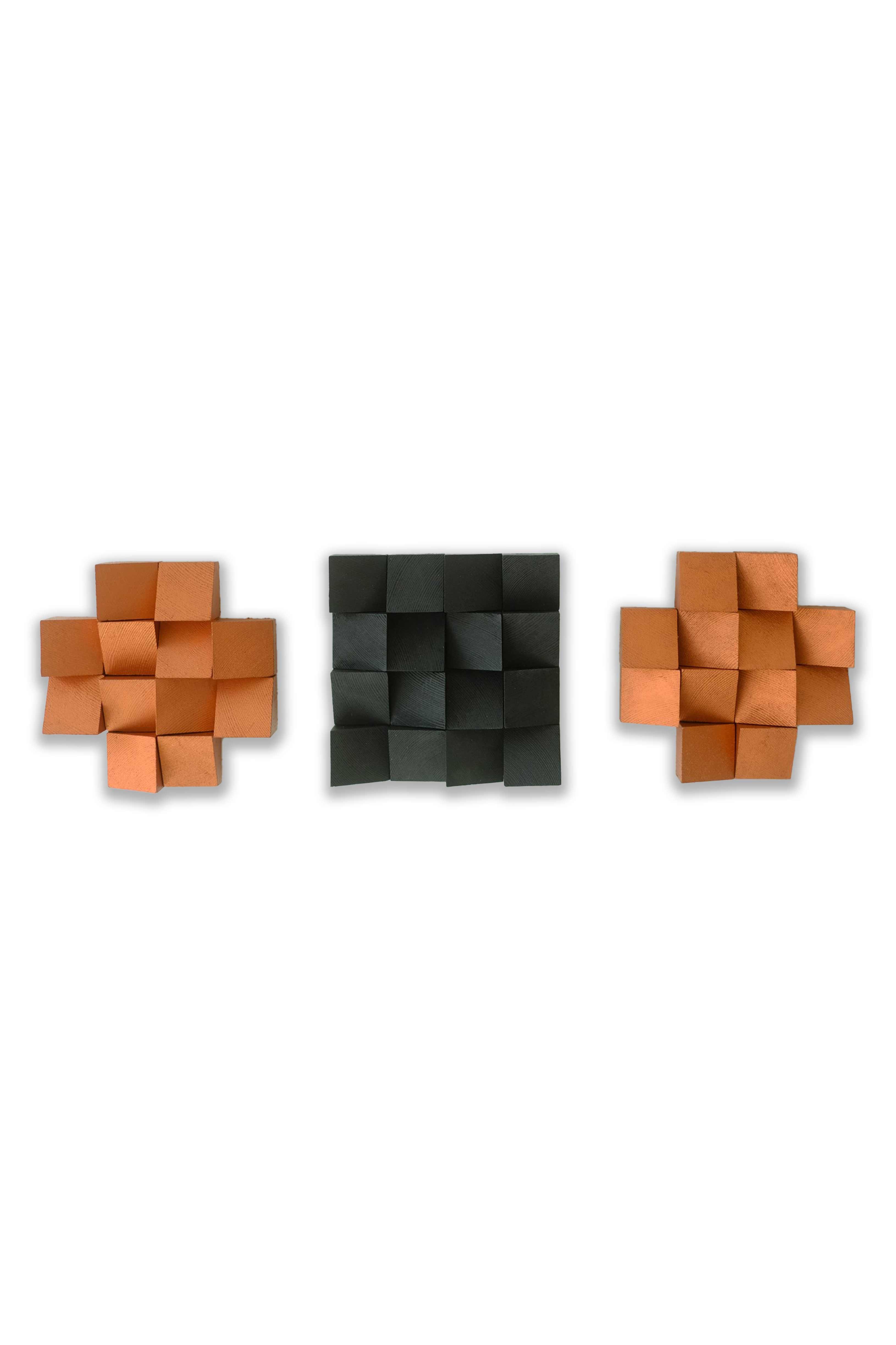 Bronze Age Handmade Mosaic Wood Wall Art