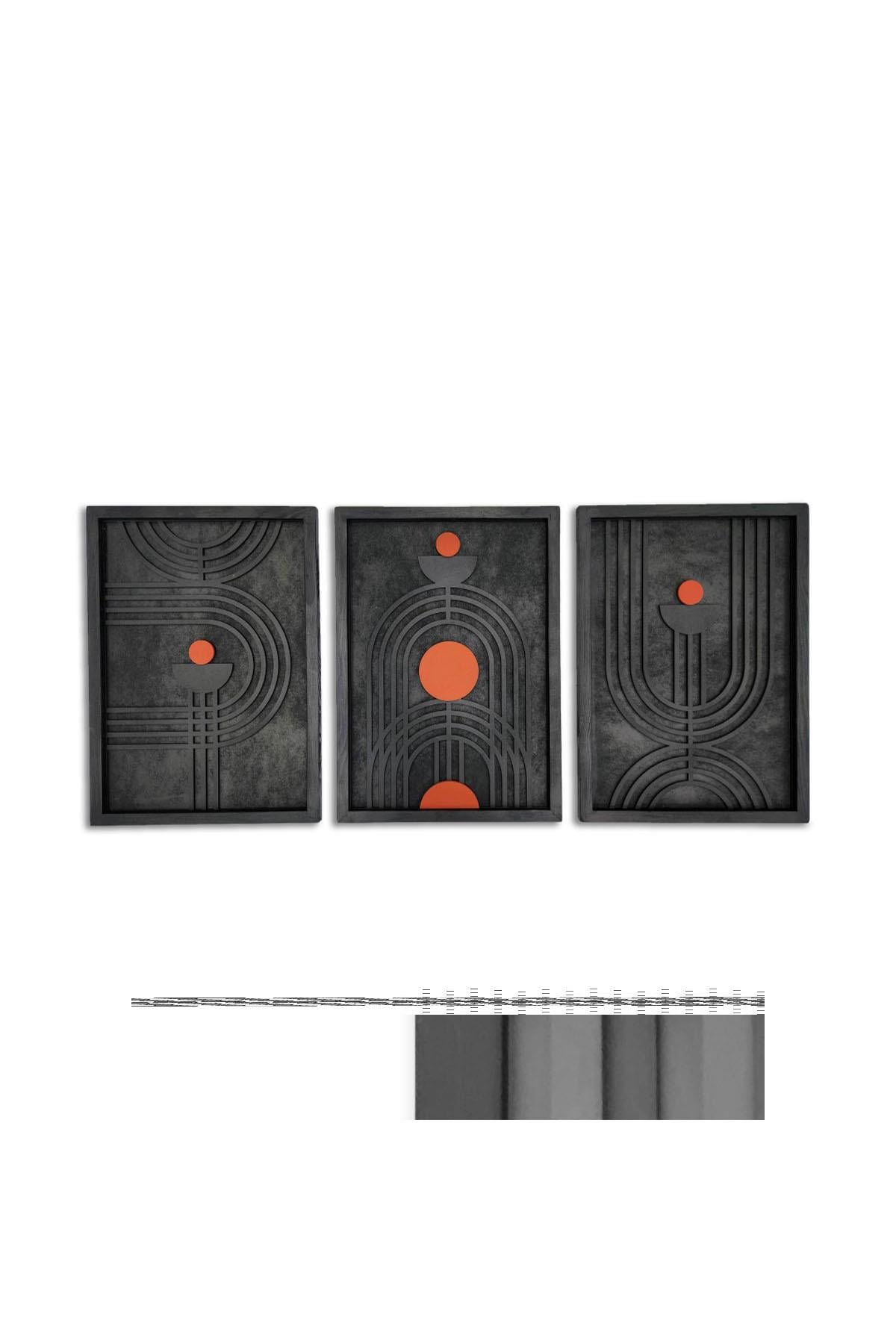 GeoCoral Geometrik Ahşap Duvar Tablosu