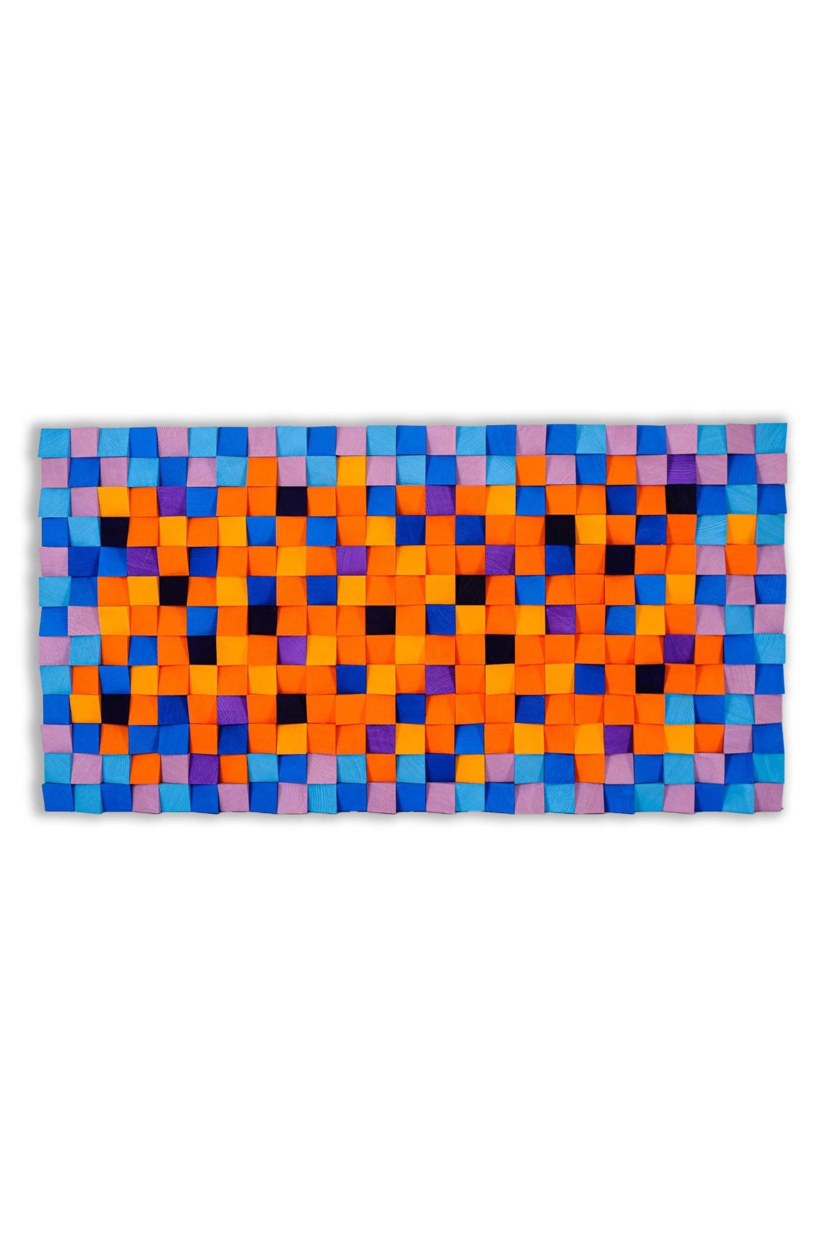 Iris Handmade Mosaic Wood Wall Art