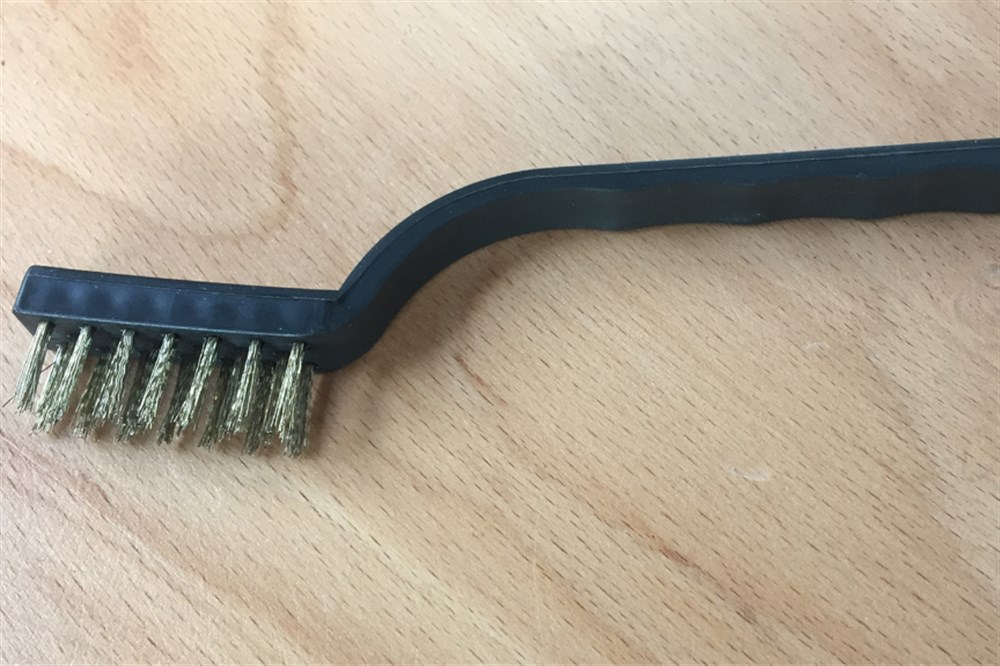 Mini Saplı Çelik Tel Fırça-Siyah Plastik Saplı