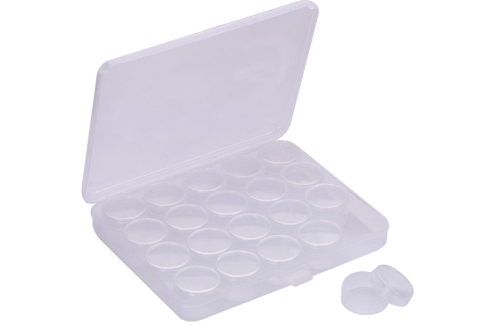 CTS-1705 Plastik Taş Kabı 20 Plastik Kap-Şeffaf