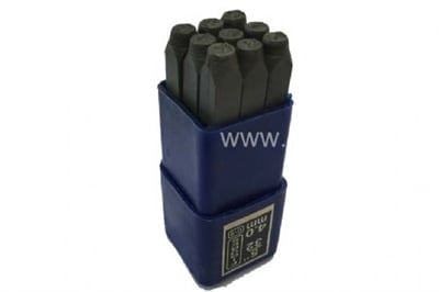 Rakam Damga Seti 0-9   4 mm-Plastik Kutu