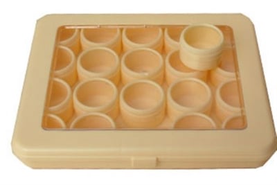 CTS-1255 Palstik Taş Kabı 20 Plastik Kap-Şeffaf Kapak