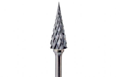 Karbayt Freze Sivri Konik 6 mm-Fine-2 Cut-Bantsız