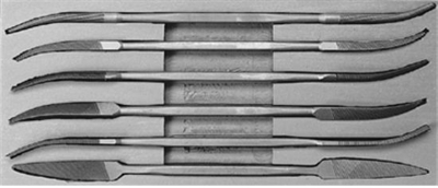 LR 12186  180 mm Rifler Eğe Seti 6lı Eğri Uç No:0