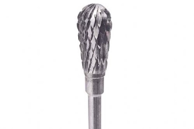 Karbayt Freze Ters Oval Konik 6 mm-Coarse-2 Cut-Mavi Bant