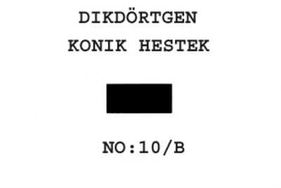 10/B Konik Heştek Dikdörtgen 5x2,5/15x7,5  17'