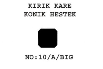 10/A/BİG Konik Heştek  Kırık Kare 210-140  17'