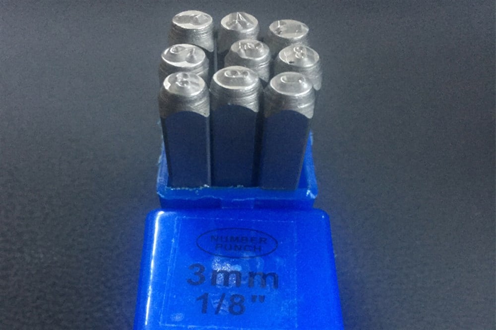 Rakam Damga Seti 0-9   3,0 mm-Plastik Kutu