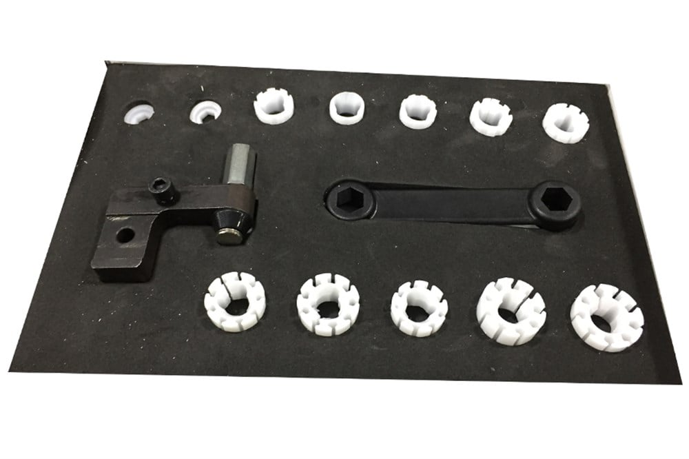 Amerikan Mengene Seti-Top Mengene İçin-Siyah PVC Standlı