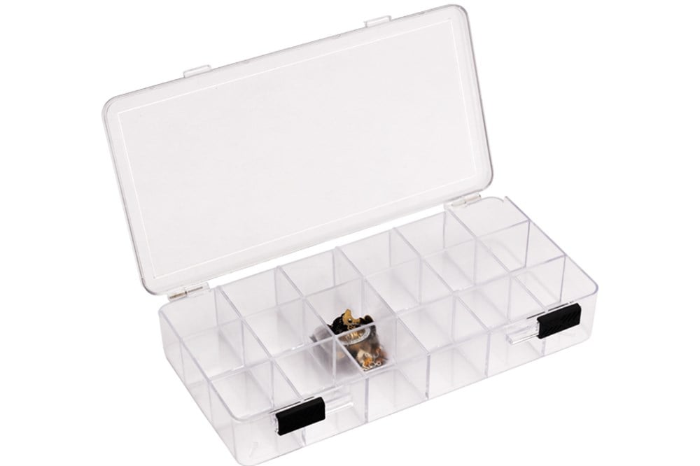 CTS-1081 Plastik Taş Kabı 18 Bölme-Şeffaf