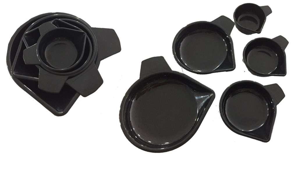 Taş Kefesi-5'li Set-Siyah Plastik-PRC