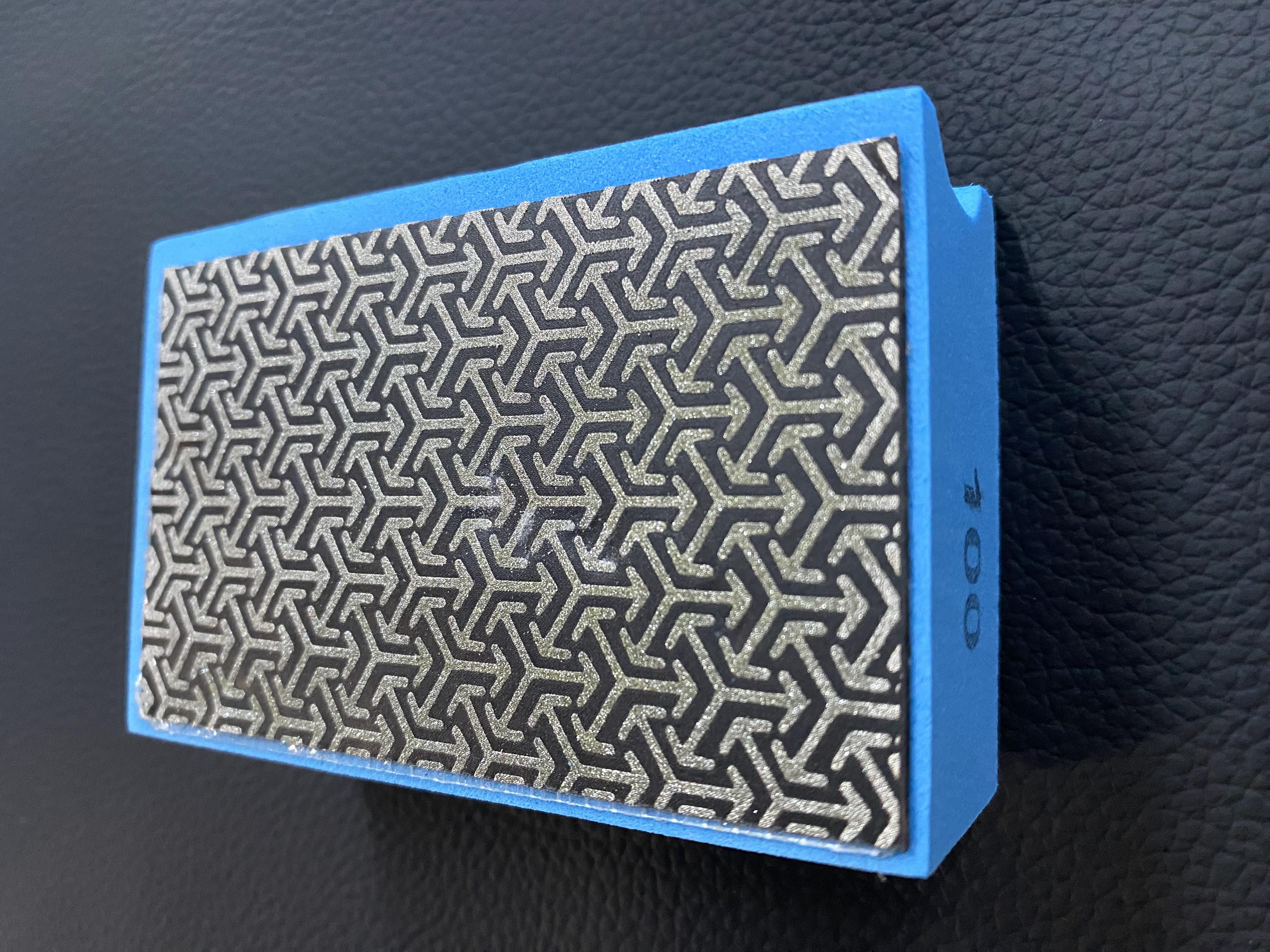 Elmas Kumlama Süngeri-Mavi-No:100  --90x55 mm