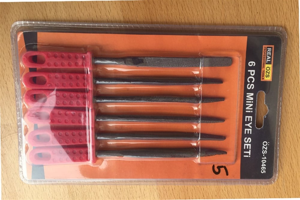 Eğe Seti 6lı- 140 mm Turuncu PVC Cep