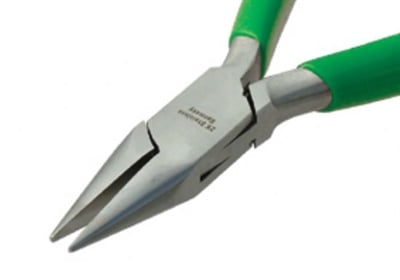 Oval Dişsiz Pense Yeşil PVC Saplı