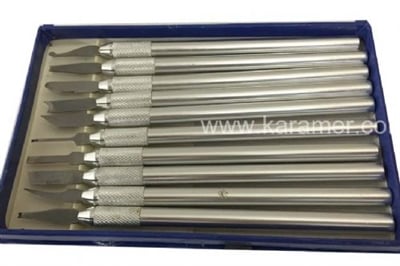 Mum Dizayn Bıçak Seti-Alüminyum Saplı-10lu-YBSAM