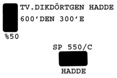 SP 550/C Dikdörtgen Hadde  600-300