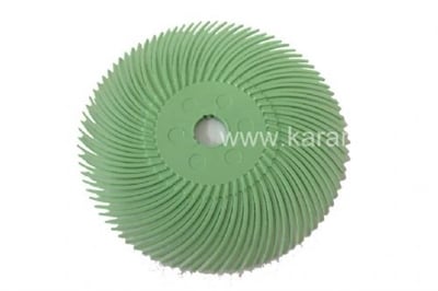 3M Radial Bristle Motor İçin-Yeşil- Çap:75 mm