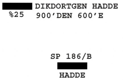SP 186/B Dikdörtgen Hadde  900-600