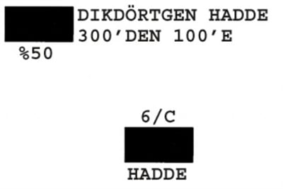 6/C Dikdörtgen Hadde  300-100