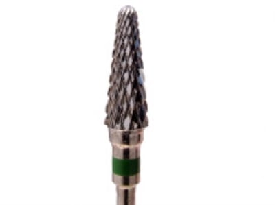 Karbayt Freze Oval Konik 4 mm-Coarse-2 Cut-Yeşil Bant
