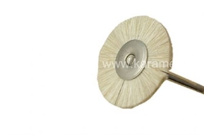 MSHH10W Mandrenli Beyaz Kıl Fırça Sert 2,5 cm