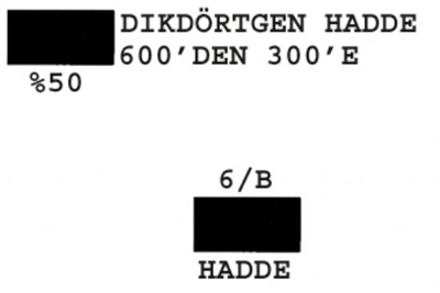 6/B Dikdörtgen Hadde  600-300