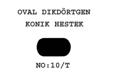 10/T Konik Heştek Oval Dikdörtgen 140-040  17'