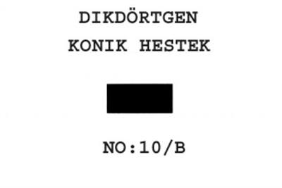 10/B Konik Heştek Dikdörtgen 5x2,5/15x7,5  17'