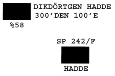 SP 242/F Dikdörtgen Hadde  300-100