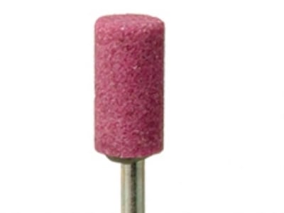 Mandrenli Koyu Pembe Taş Silindir 6,5 mm