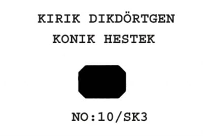 10/SK3 Konik Heştek Kırık Dikdörtgen 6x3/16x13  17'