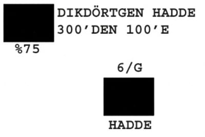 6/G Dikdörtgen Hadde 300-100