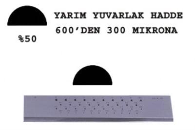 2/F Yarım Yuvarlak Hadde 600-300