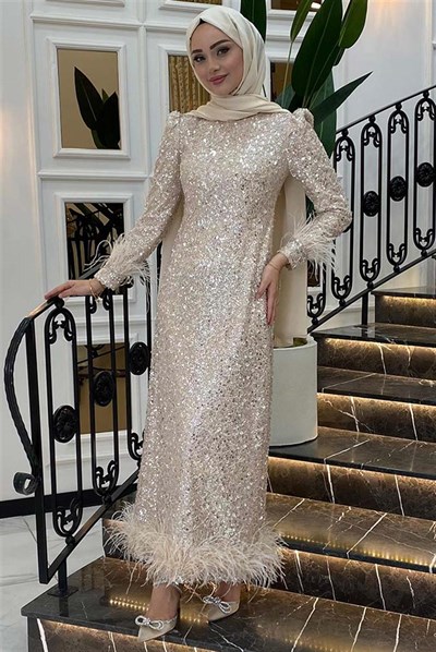 Pınar Şems Angel Abiye Gold
