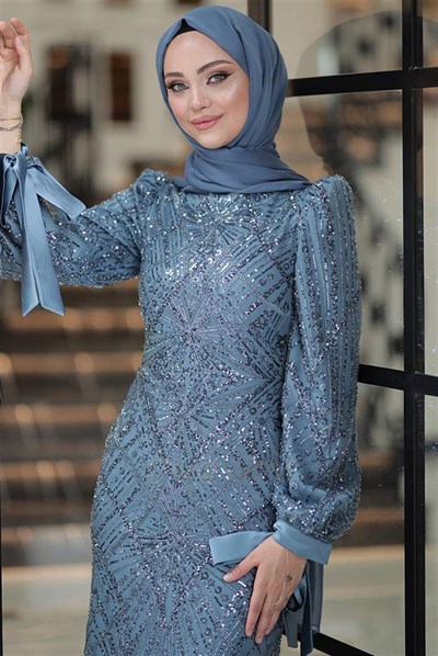 Pınar Şems Aylin Abiye İndigo