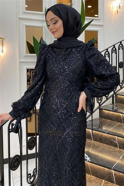 Pınar Şems Aylin Abiye Siyah