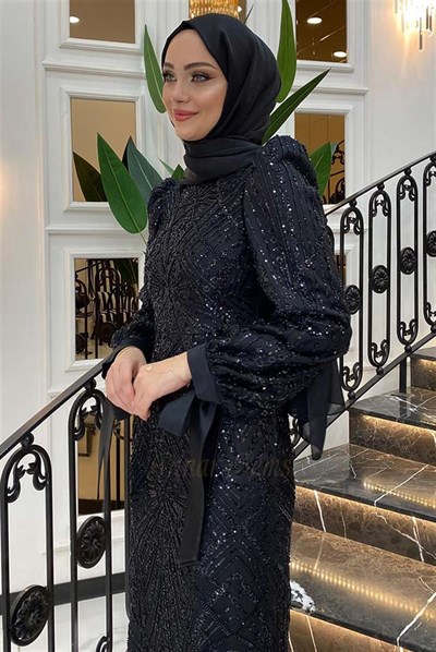 Pınar Şems Aylin Abiye Siyah